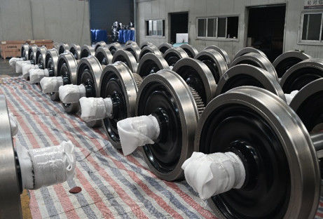 Conjunto de rodas ferroviárias com potência U20 Conjunto de eixo de roda de locomotiva ferroviária Loco