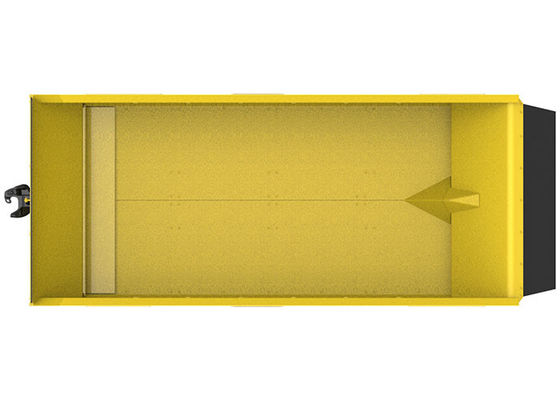 Gelber Eisenbahn-Frachtwagen, 20m3 Bergbau-Schienenwagen zum Transport von Bergwerk