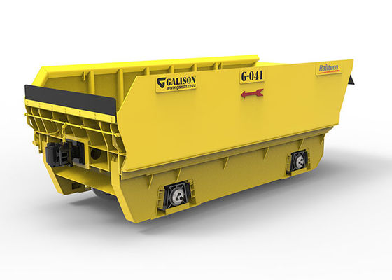 Gelber Eisenbahn-Frachtwagen, 20m3 Bergbau-Schienenwagen zum Transport von Bergwerk