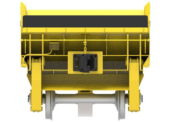 Gelber Eisenbahn-Frachtwagen, 20m3 Bergbau-Schienenwagen zum Transport von Bergwerk