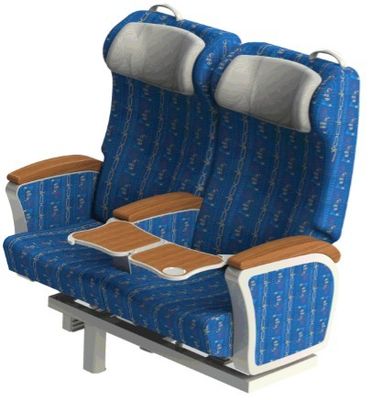 Interior do comboio de passageiros de alta velocidade, assento do comboio de alta velocidade 800 mm altura