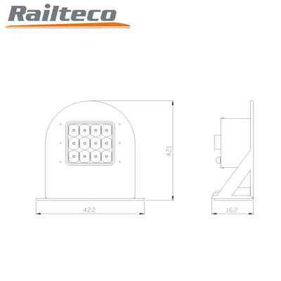 120 watts phare de locomotive à LED, pièces pour locomotive de chemin de fer