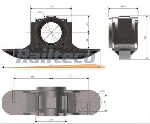 Caixas de engrenagem de eixo de trem Casas de eixo de mola de trem BA182 Peças sobressalentes ferroviárias