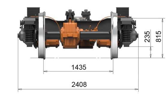 Veicolo di pulizia di gallerie a 85 km/h Bogie con telaio in un pezzo saldato