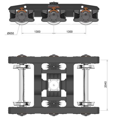 RTHZ36 철도차 보기 철도 엔지니어링 차량용 35km/h